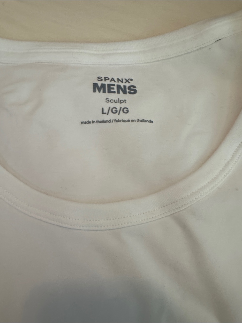 Spanx Men's White Cotton Compression Tank Top Size Large - Picture 4 of 6